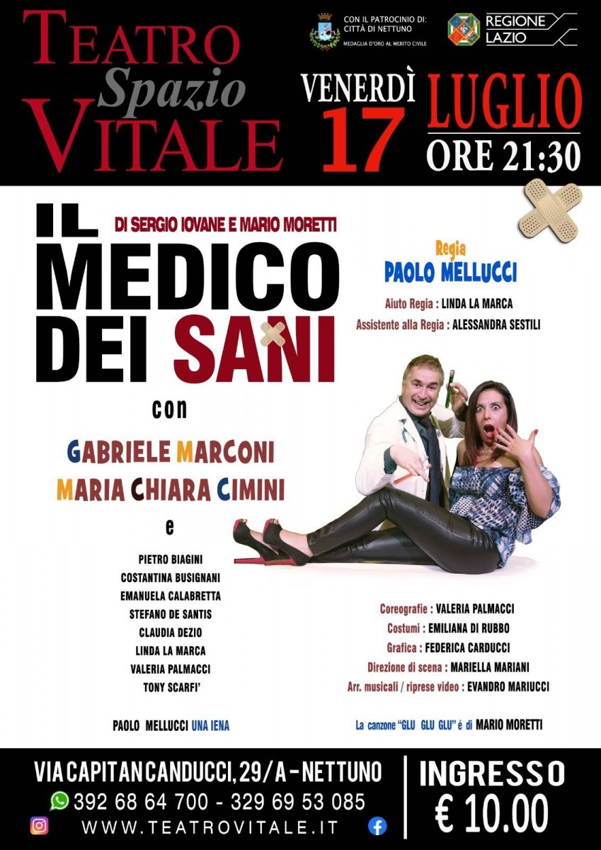 Domani al Teatro Spazio Vitale a Nettuno Il medico dei sani¦ ecco tutte le  date - Il Caffe