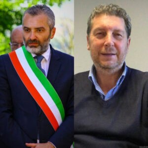 il sindaco di Cori, Mauro De Lillis, e l’assessore ai Lavori Pubblici, Ennio Afilani
