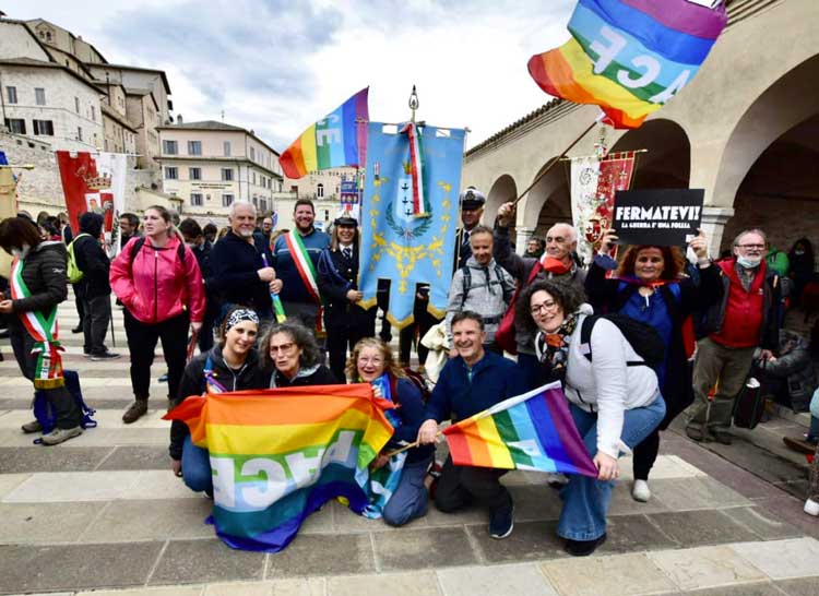 Delegazione di Aprilia alla Marcia della pace di Assisi