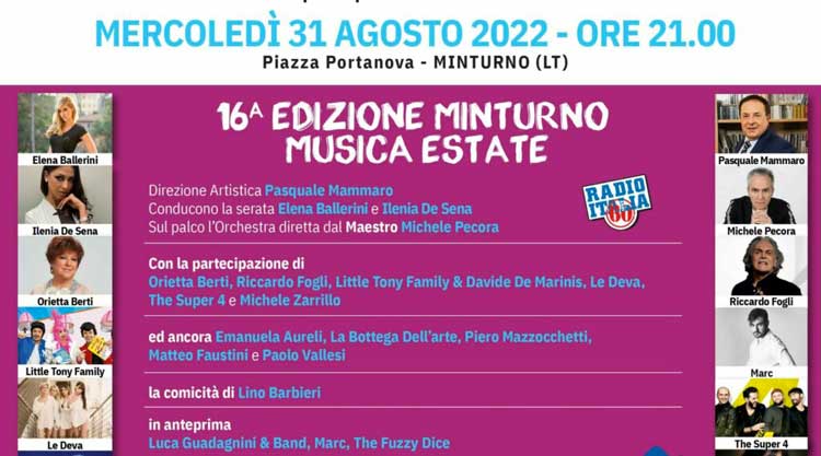 Luca Guadagnini & Band alla Rassegna Musicale Minturno Musica Estate 2022