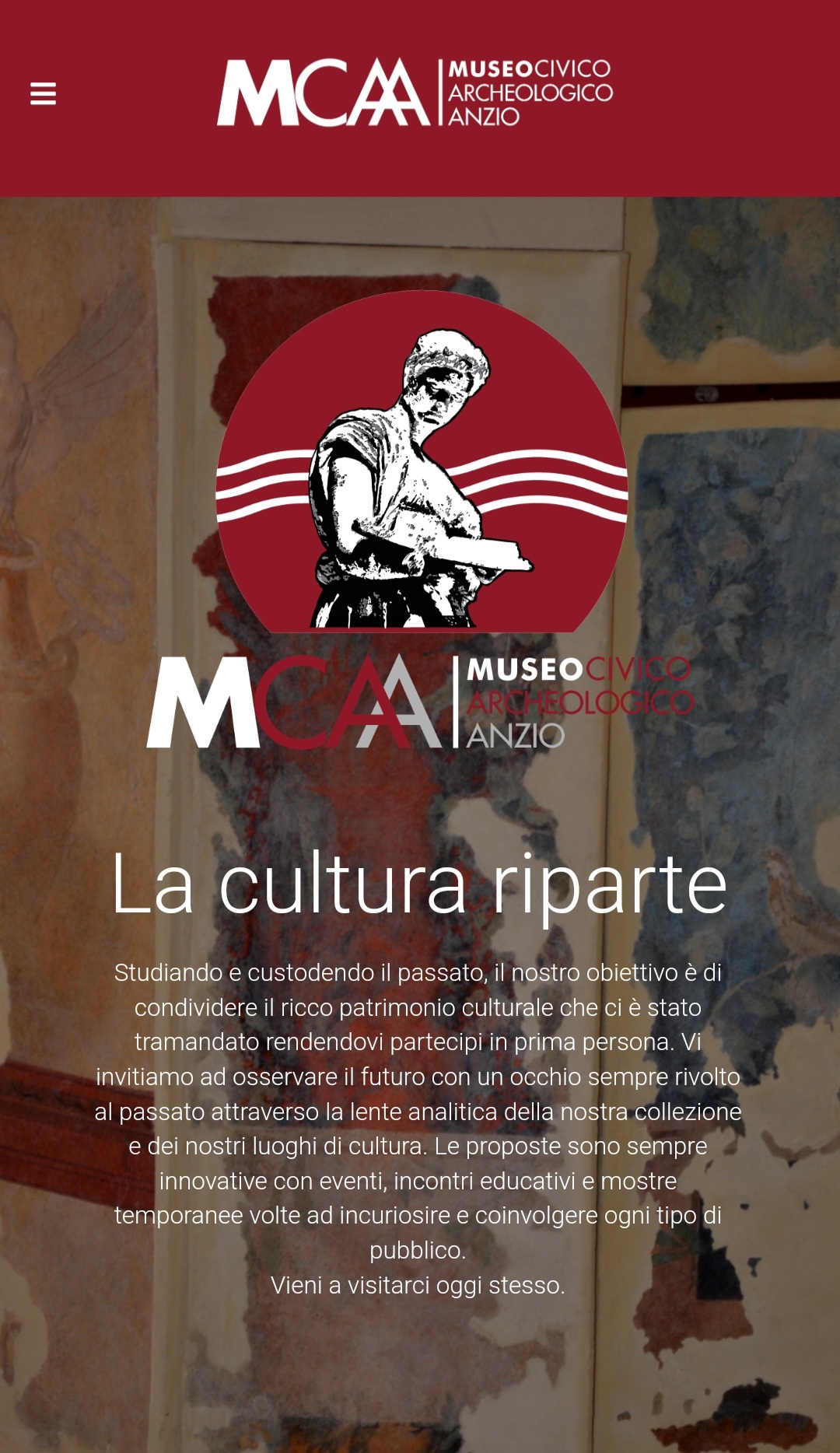 Attivato il nuovo sito del Museo Civico Archeologico della Città di Anzio