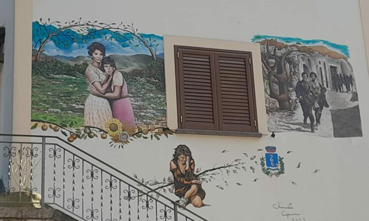 Un murale per ricordare La Ciociara nel luogo in cui fu girato il film