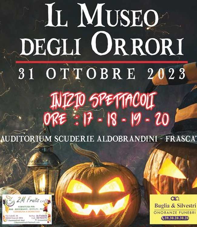Frascati, le Scuderie Aldobrandini per Halloween si trasformano nel 'Museo degli... Orrori'. Tutte le info