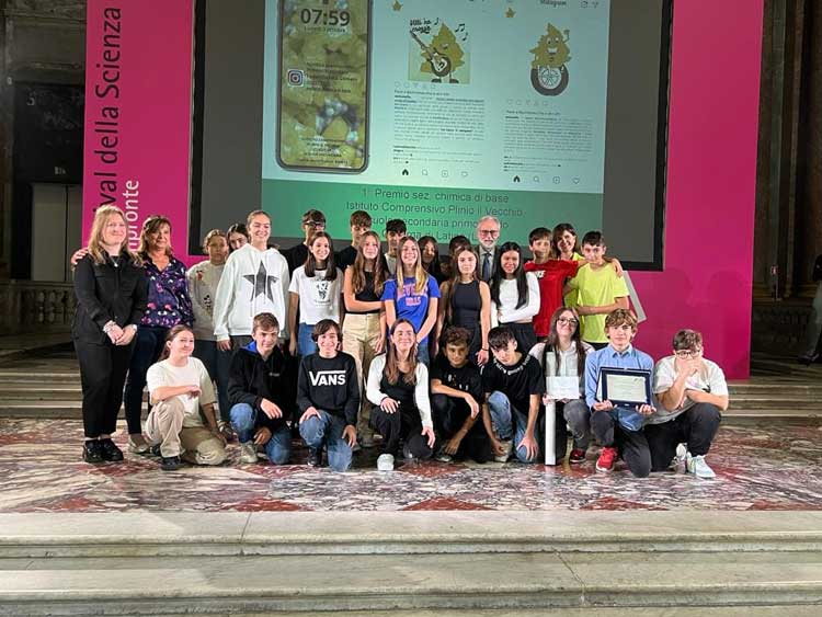 Estudiantes de Cisterna di Latina ganadores del Festival de Ciencias de Génova