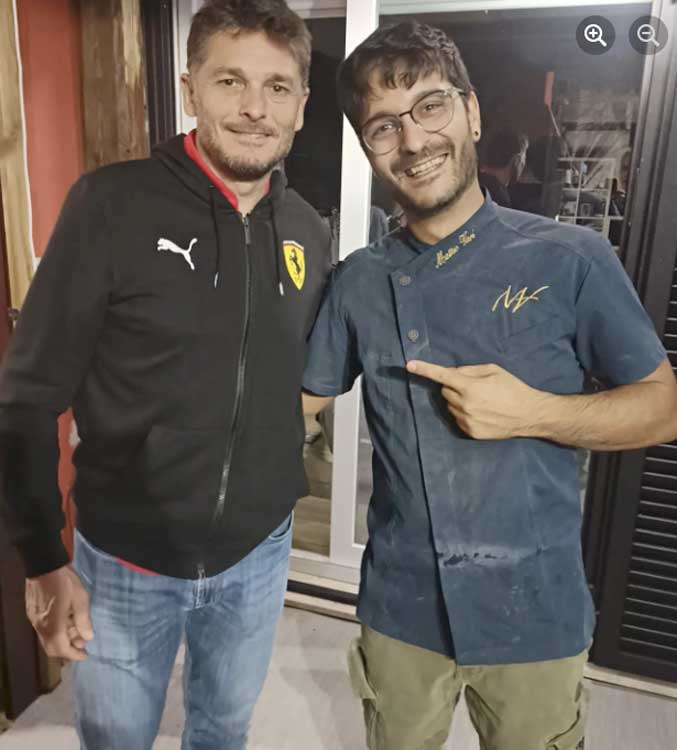 Il campione Ferrari di Formula 1 Giancarlo Fisichella a Castel Gandolfo
