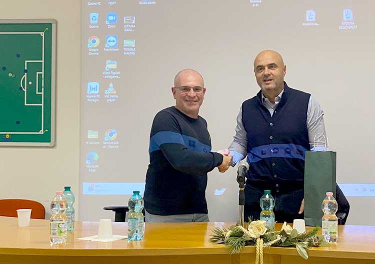 Giuseppe Giannini a Ciampino in visita alla sezione dell'Associazione Italiana Arbitri