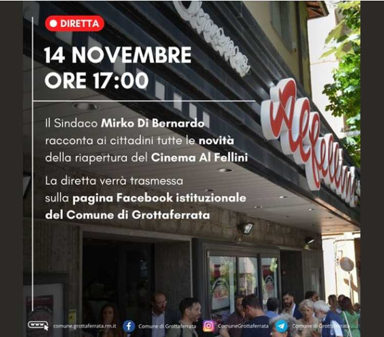 Grottaferrata, non solo cinema: l'Alfellini diventerà anche il nuovo teatro comunale