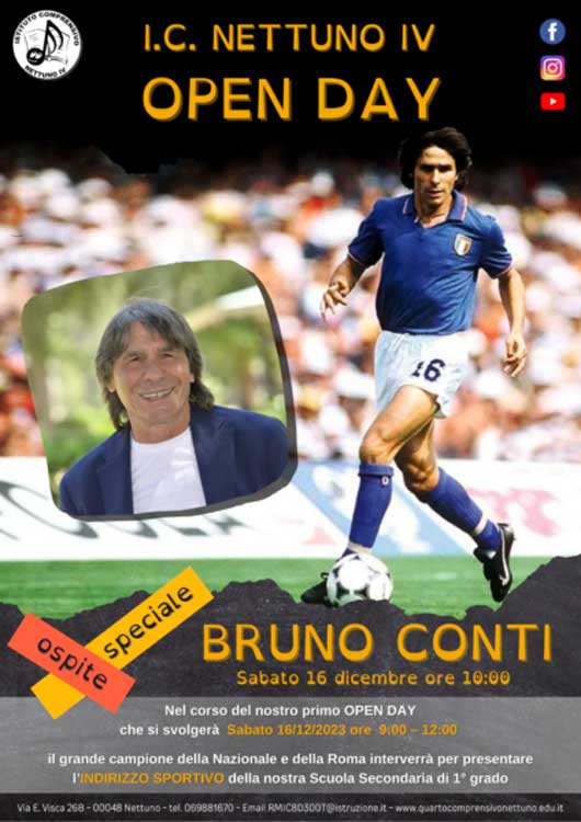 Bruno Conti all’Ic Nettuno IV per presentare l’indirizzo sportivo