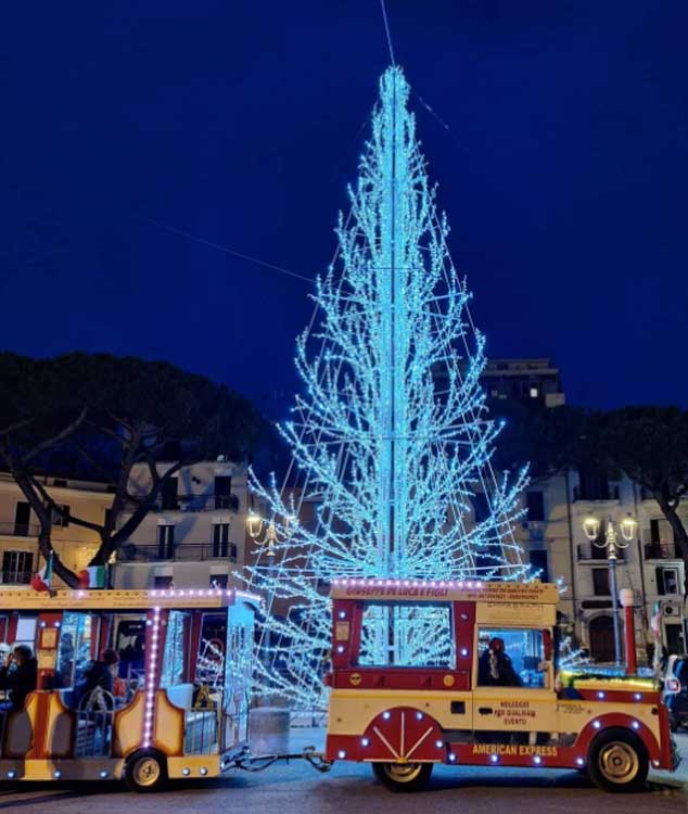 L'albero di Natale di Albano in piazza Mazzini