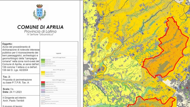 Aprilia, 2200 ettari di agro romano sotto tutela del Ministero: parte l'iter per il vincolo