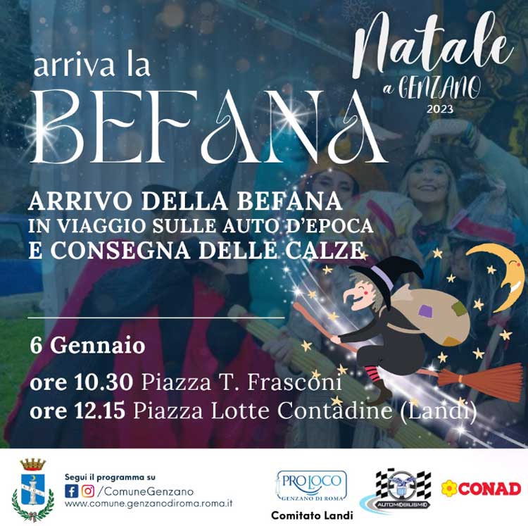 Locandina della festa della Befana a Genzano