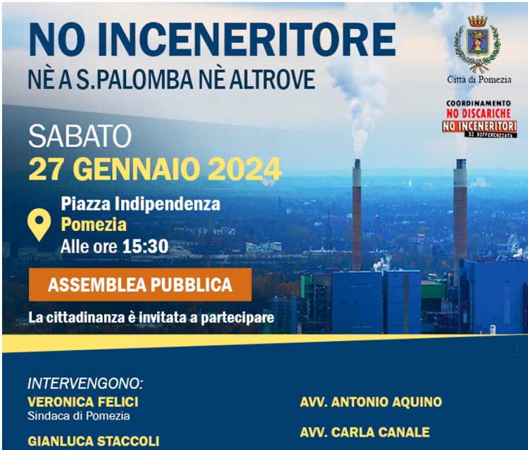 A Pomezia l’assemblea pubblica contro l’inceneritore di Roma con sindaci, tecnici e cittadini