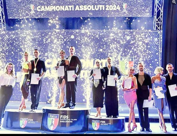 Marino, oro nella danza sportiva per Elisa De Belardini e Luigi Donadeo