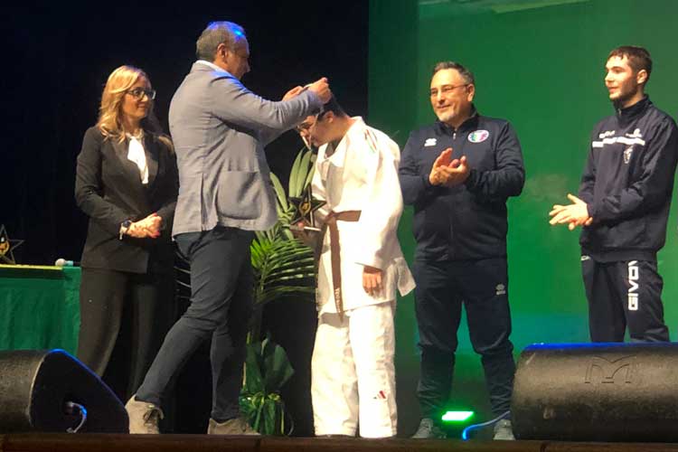 Premiazione di Lorenzo Franzè campione di judo