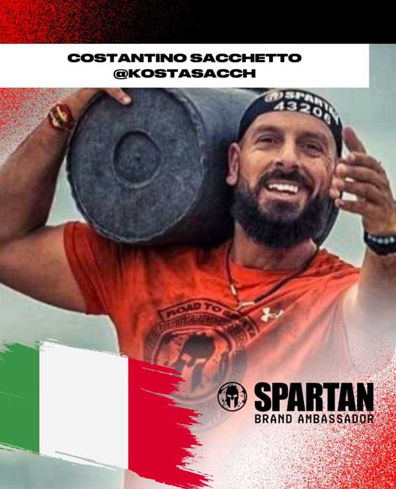Costantino Sacchetti brand Ambassador della Spartan Race
