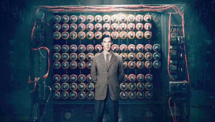 Locandina del fil Imitation game dedicato ad Alan Turing, l'uomo a cui Pomezia ha dedicato la banconota da 24 euro