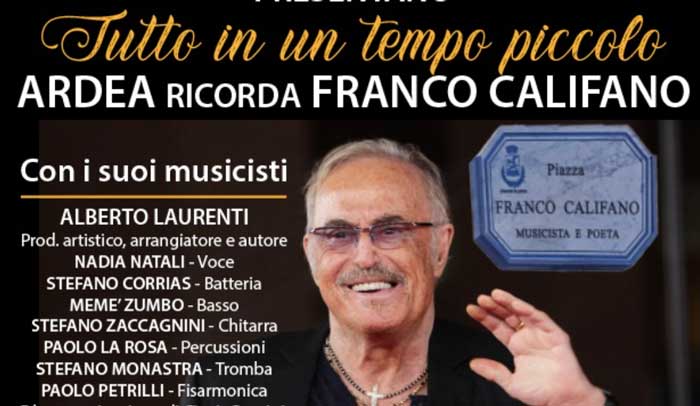 Ardea commemora Franco Califano con musica, ospiti e ricordi