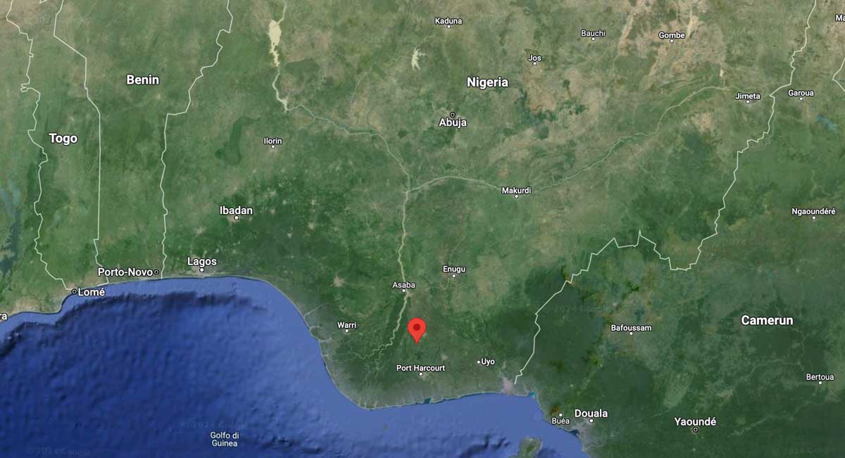 Mappa indicante la città di Umuokanne-Town in Nigeria