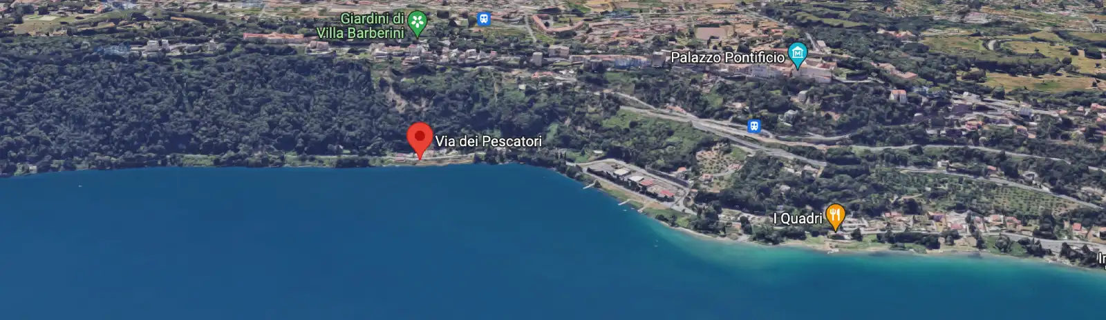 Castel Gandolfo costone del lago Albano su via dei Pescatori