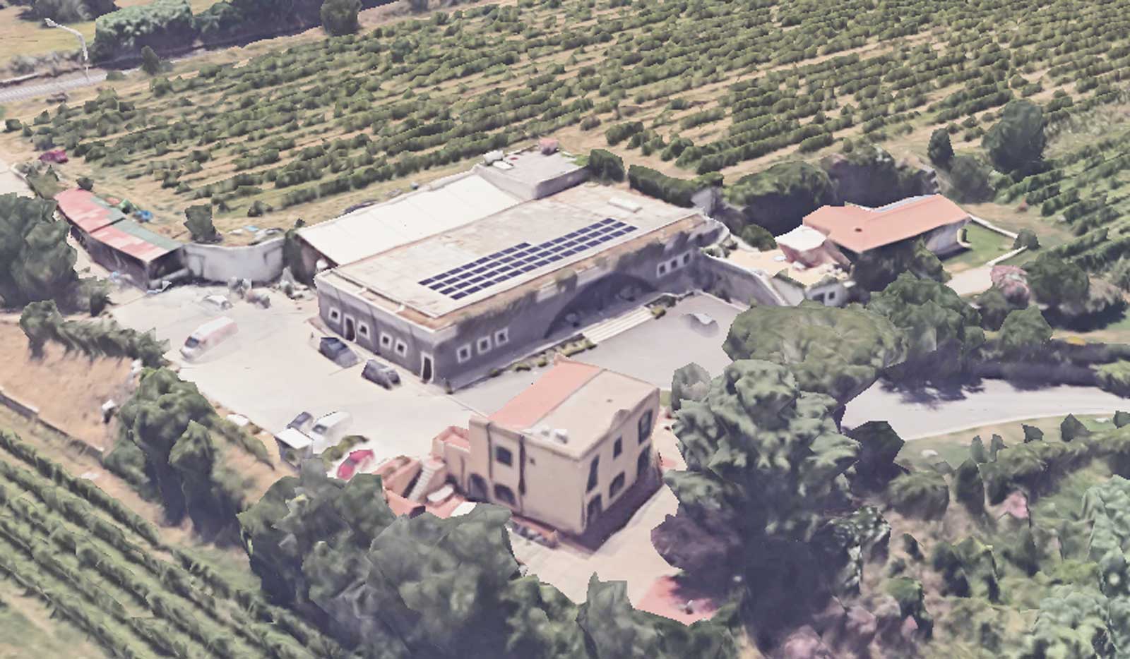 L'azienda Merumalia di Frascati (Google map 3D con ausilio AI)