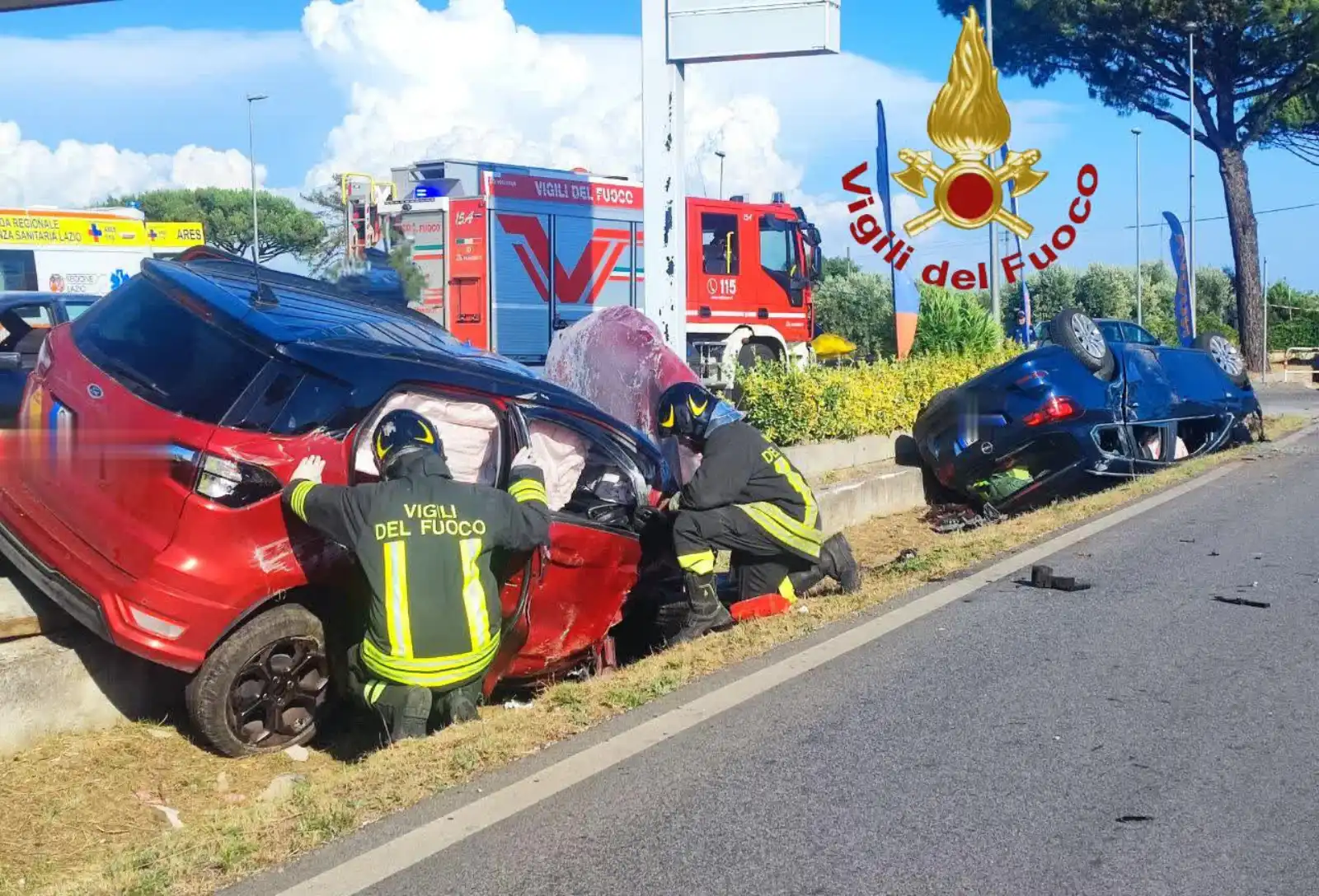 Grave incidente stradale sulla Cisterna-Campoleone. 4 feriti, compreso un neonato