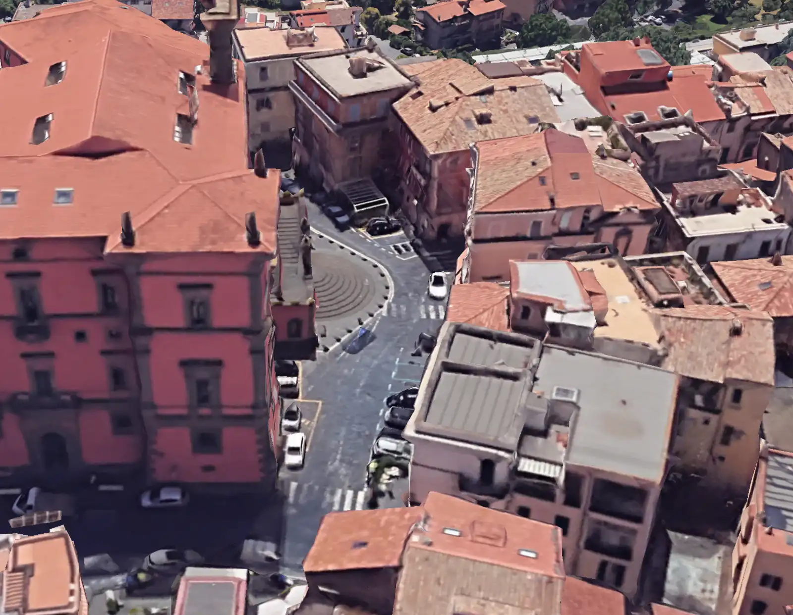 Marino, Largo Oberdan (Google maps 3D con ausilio AI)