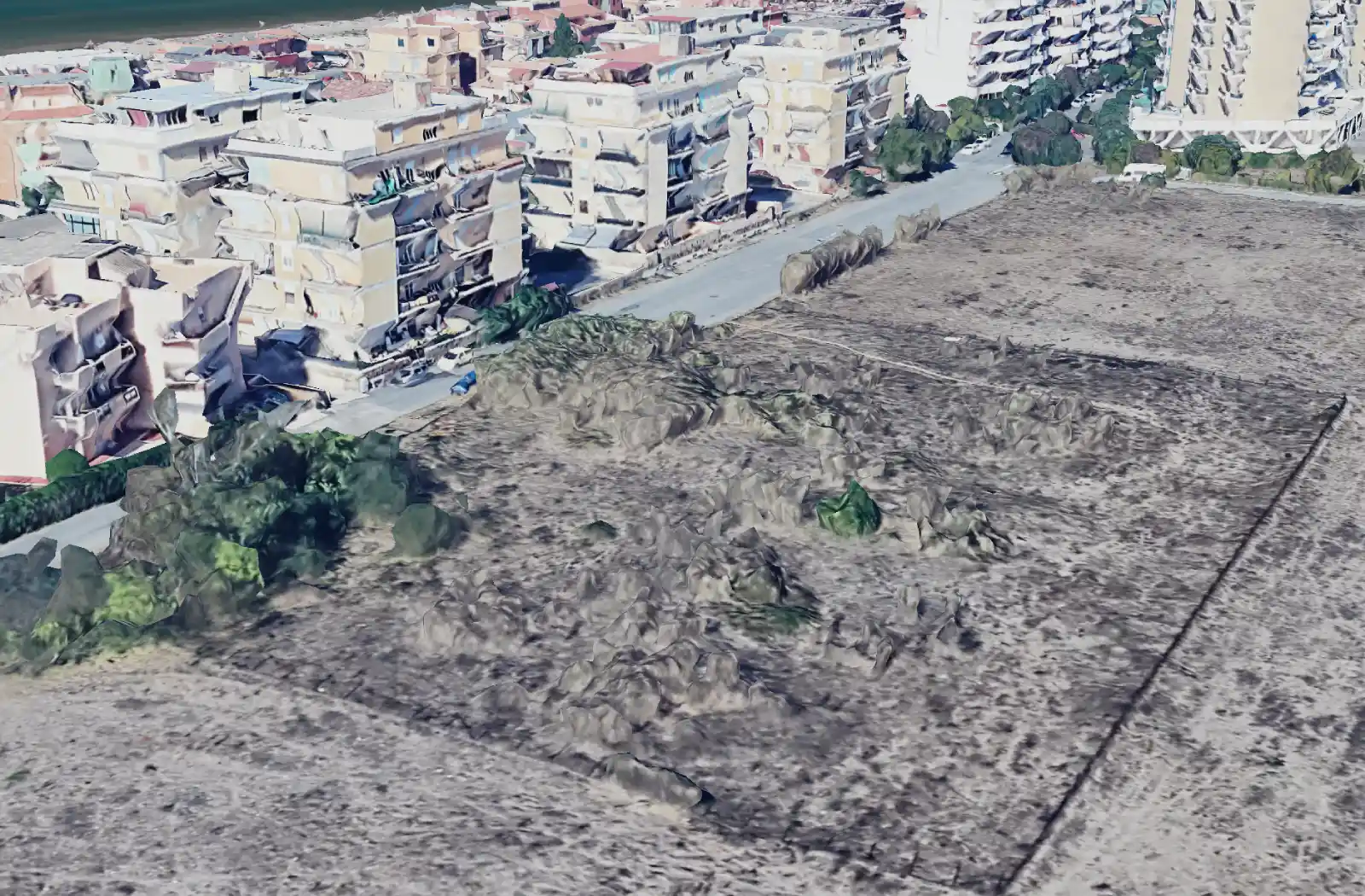 Torvaianica, area su via Pola convertita a parcheggio gratuito (Google map 3D con ausilio AI)